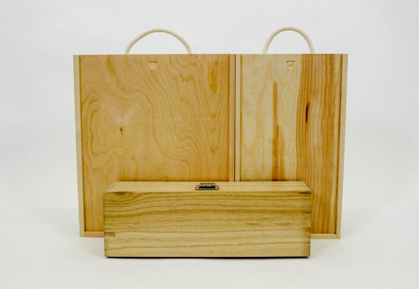 Wooden Box Gift Packaging with Wood Shavings